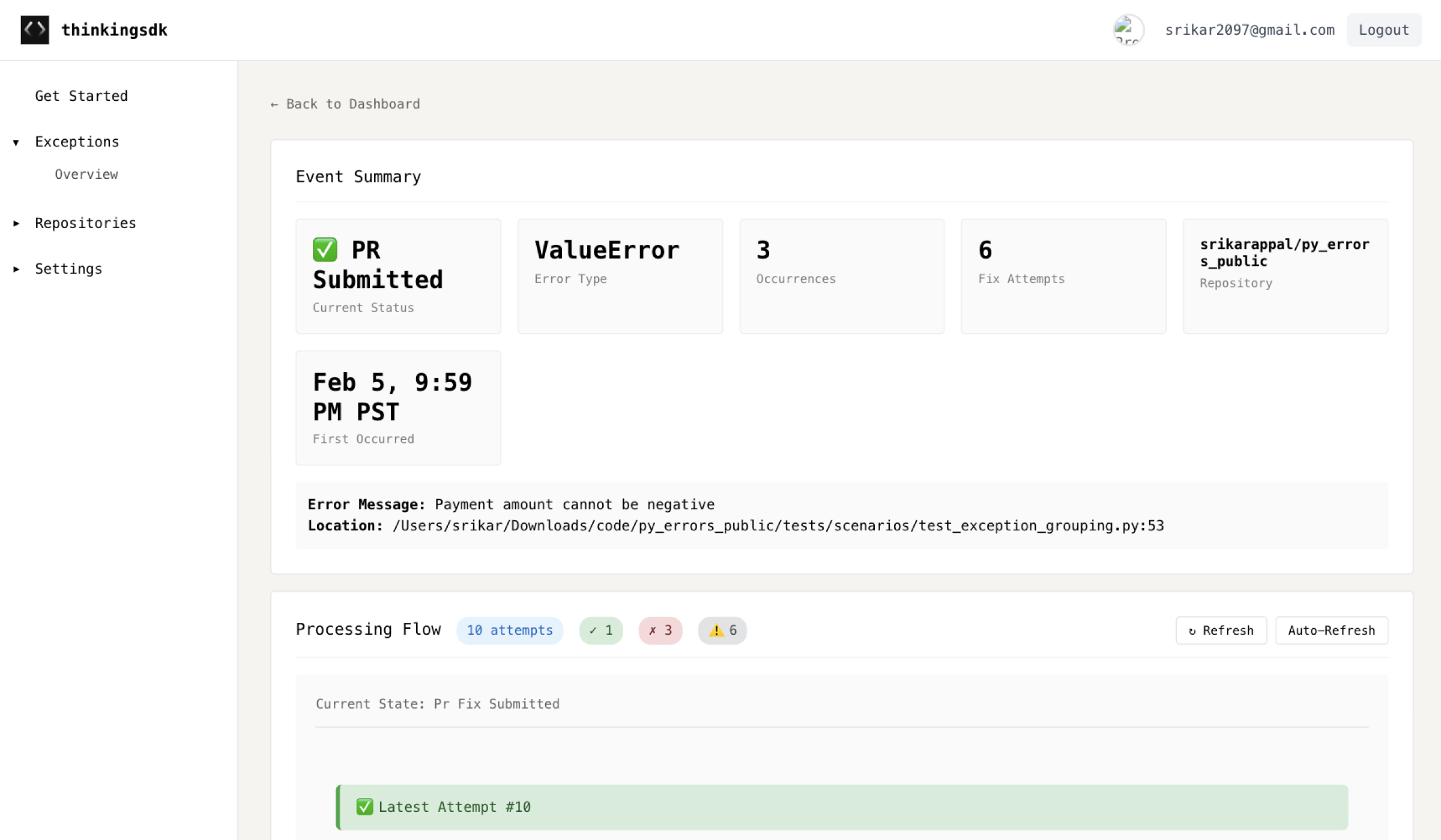ThinkingSDK Dashboard